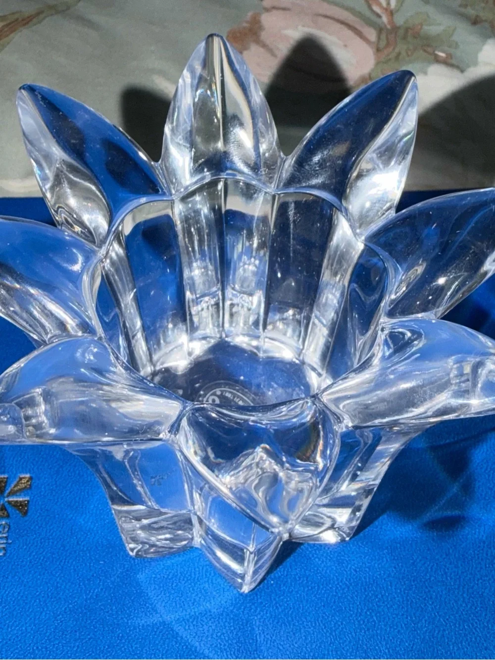 Vintage Royal Gallery Lead Crystal Lotus/Tulip Votive Candle Holders - Set of 2